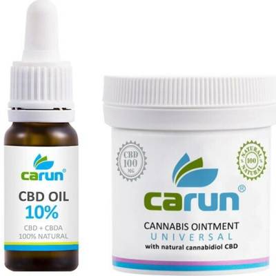 Carun Univerzálna masť 100 ml + CBD olej 10% 10 ml