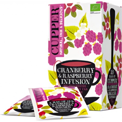 Cupper Bylinný čaj BIO brusinka malina 20 x 2,5 g