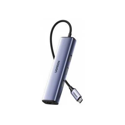 UGREEN CM475 Hub USB-C to 3x USB 3.0, RJ45, USB-C PD (gray)