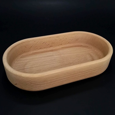 Amadea Miska Dřevěná miska ovál masivní dřevo 22 x 12 x 4,5 cm