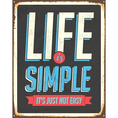 Ceduľa Live is Simple