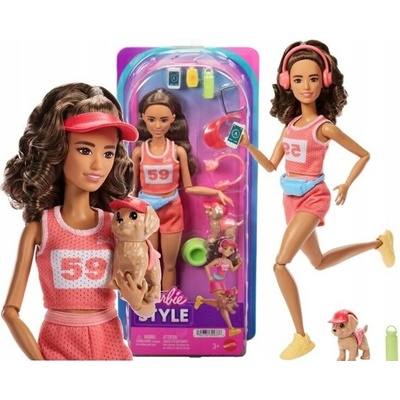 Mattel Barbie Wellness panenka běžkyně s pejskem, JNM28