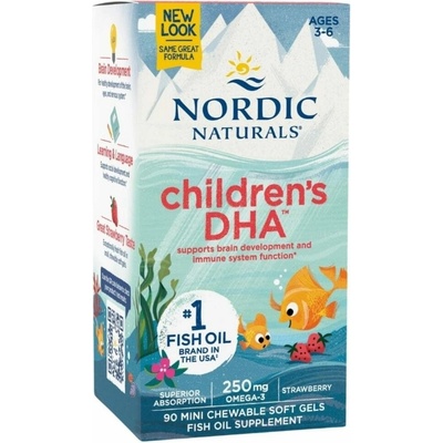Nordic Naturals Children's DHA 250 mg jahoda 90 softgel kapsúl