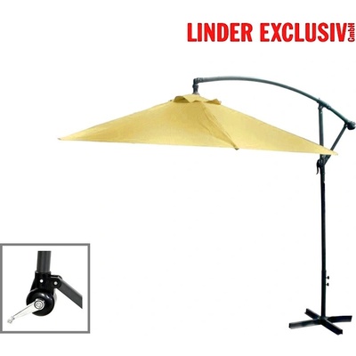 Záhradný slnečník konzolový LINDER EXCLUSIV 300 cm MC2007 Biege