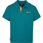 Trollkids Детска поло тениска Trollkids Kid's Bergen Polo XT Polo shirt - Lagoon Green / Sahara Sunset - размер 152 (EU) (704-1800-0618)