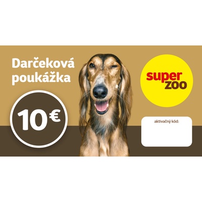 Elektronická dárčeková poukážka Super zoo 10 Eur