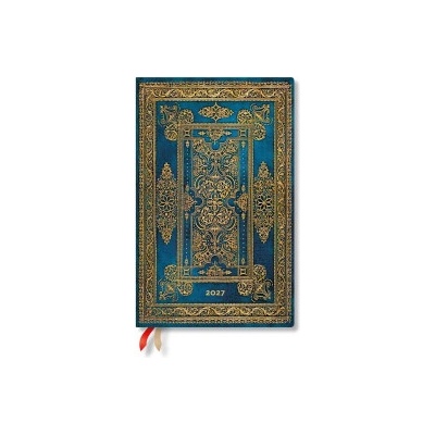 Paperblanks 2027 Blue Luxe Maxi Horizontal Hardcover 12-Month Weekly Planner, 160pg, 100gsm by Paperblanks (Luxe Design)