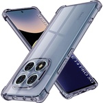 Techsuit Калъф за Xiaomi Redmi Note 14 Pro 5G / Poco X7 - Techsuit - Удароустойчив Clear Silicone - Опушено Черен (KF2351363)