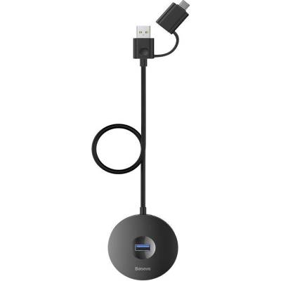 Baseus Хъб адаптер Baseus от USB/USB-C към 1xUSB 3.0 + 3xUSB 2.0 (10004493)