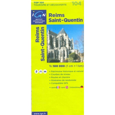 Reims St-Quentin 1:100 000 mapa