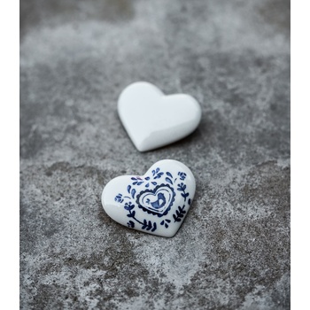 StehlikDesign brož Srdce Folklor modré 0172