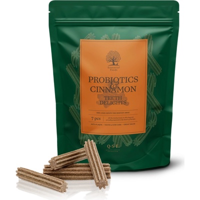 Essential PROBIOTICS & CINNAMON TEETH DELIGHTS dentálne tyčinky 250 g