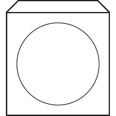 Obálky na CD 125x125 s okienkom 100 ks