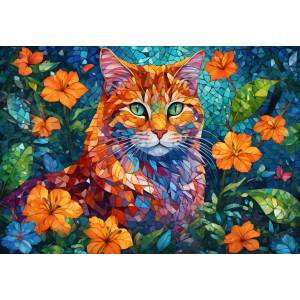 Alipson Puzzle - Puzzle Chat Mosaïque - 1 000 piese