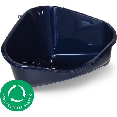 Pets Corner Tray L Rohová toaleta pro hlodavce Tmavě Modrá 49 cm