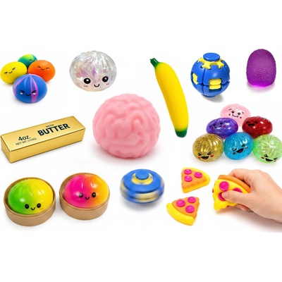Antistresový Squishy set 10 ks mačkací fidget hračky a antistresové pomůcky
