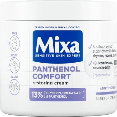 Mixa Panthenol Comfort Restoring Cream регенериращ крем за тяло за кожа, склонна към атопия 400 ml унисекс