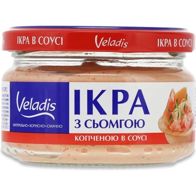 Veladis Ikra se uzeným lososem v omáčce 160g
