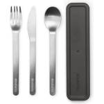 Brabantia Комплект прибори за хранене Brabantia Make&Take 3 части, Dark Grey (1006305) - topmall