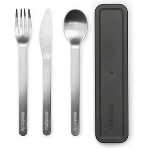 Brabantia Комплект прибори за хранене Brabantia Make&Take 3 части, Dark Grey (1006305) - topmall