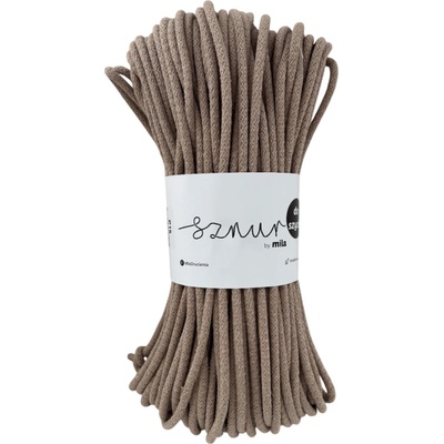 Bavlněná šňůra na šití 6mm/50m - BÍLÁ