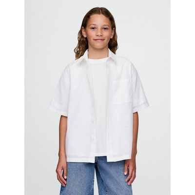 GAP 707785-02 dětská lněná košile bílá