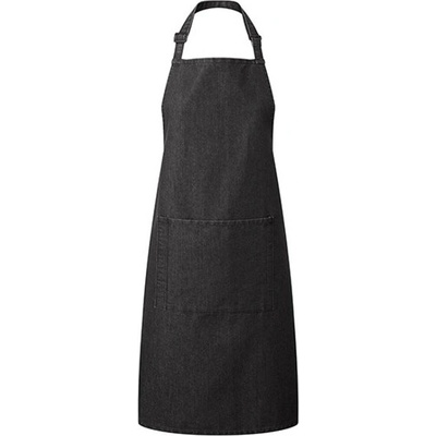 Premier Workwear Pracovní zástěra za krk s kapsou PR154 Black Denim 72 x 86 cm