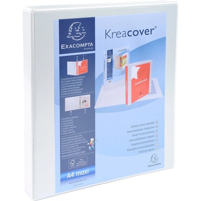 Exacompta Папка Kreacover, А4, с 2 ринга, 3 джоба, 38 mm, бя (1070140009)