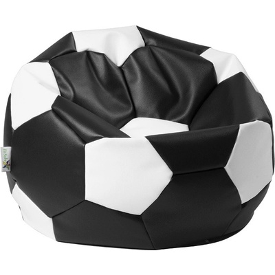 ANTARES Euroball Sedací pytel 90x90x55cm koženka černá/bílá
