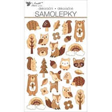 Anděl plastické samolepky lesní zvířátka 14 x 25 cm 15101