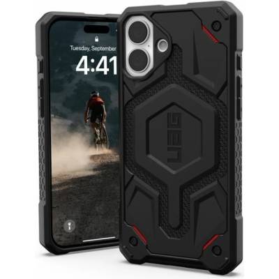 Urban Armor Gear Калъф за Apple iPhone 16 Plus, силиконов, Urban Armor Monarch Pro MagSafe Case, удароустойчив, черен (114455113940)