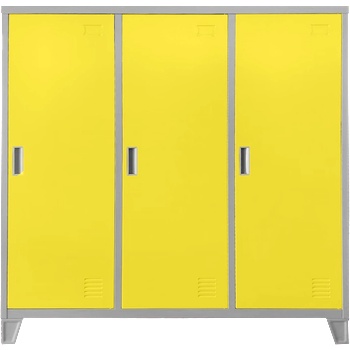 МЕТАЛЕН ШКАФ cr-1605-3 jz - СИВ/ЖЪЛТ