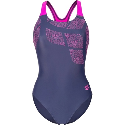 arena Дамски бански костюм Arena Women's Kikko Swimsuit Swim Pro Back Swimsuit - Navy / Very Fuchsia - размер 40 (EU) (150-5857-0214)