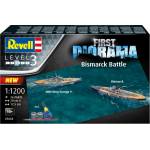 Revell Комплект сглобяеми модели Revell - Диорама, Битката Bismarck HMS & King George V (R05668)