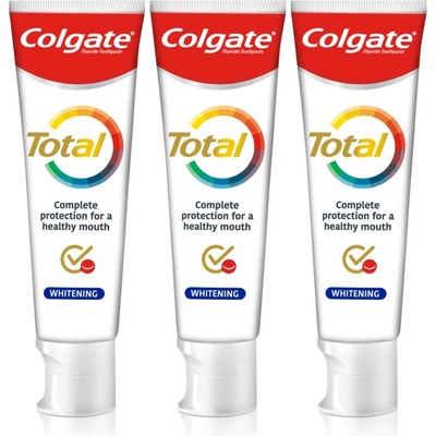 Colgate Total Active Prevention Whitening избелваща паста за зъби 3x75ml