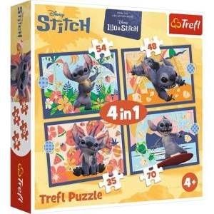 Trefl 4-in-1 Puzzle - Hawaiian Vacation - Disney Stitch Trefl 34666