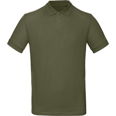 B&C Inspire Polo men pánske piqué polo tričko zelené urban khaki