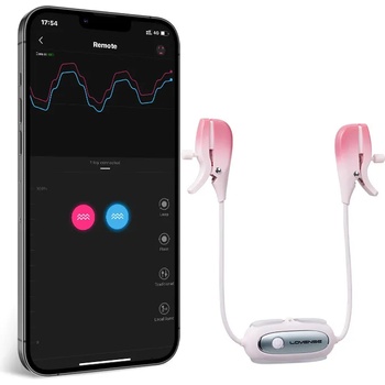 Image 1 of Lovense Gemini App-Controlled Vibrating Nipple Clamps