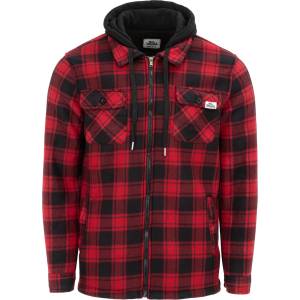 Lonsdale Яке Lonsdale Men's Hooded Long Sleeve Sherpa Jacket - Red