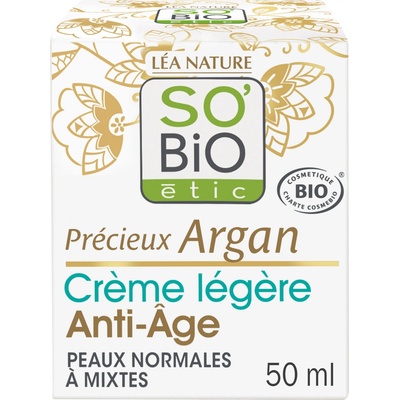 LÉA NATURE SO BiO étic Argan lehký denní krém proti stárnutí 50 ml