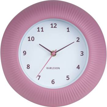 Karlsson Tender Rib стенен часовник, светлорозов (KA6048PI)