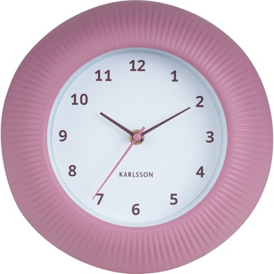 Karlsson Tender Rib стенен часовник, светлорозов (KA6048PI)