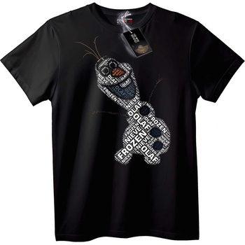 NOONEBRAND Тениска с Word Art на Olaf от Frozen - XS, Black
