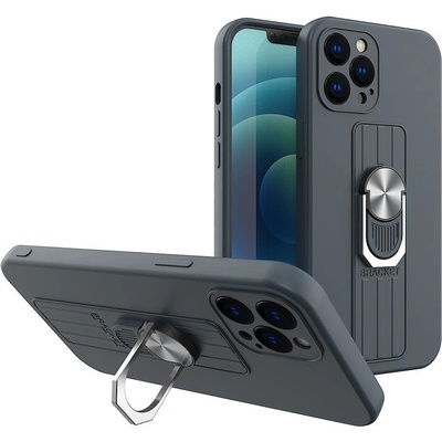 HQWear Силиконов кейс Ring Case с държач за Samsung Galaxy A13 5G, син (9145576247440)