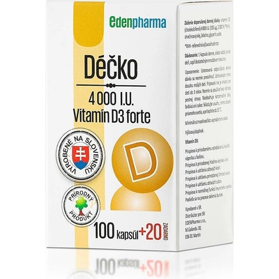 EDENPharma Déčko 4000 IU 120 kapslí