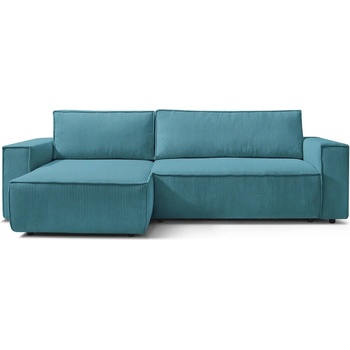 Bobochic Тюркоаз сгъваем ъглов диван от рипсено кадифе Nihad - Bobochic Paris (102671)