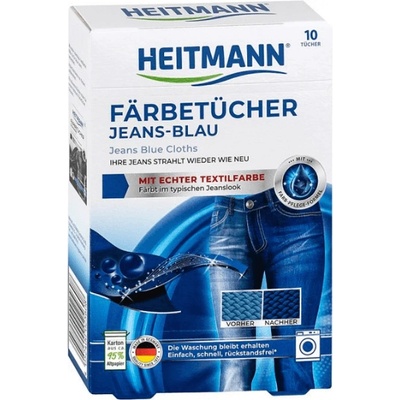 Heitmann Кърпички за освежаване на сини дънки heitmann, 10 бр (2560-0)