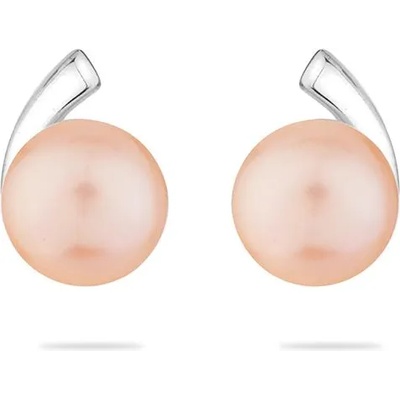 Swan Сребърни обици със сладководни розови перли SE0002AP Swan