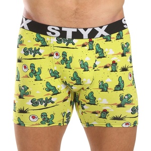 Styx Мъжки боксерки Styx long art спортен ластик кактуси Styx | Mnogotsveten | МЪЖЕ | XXL