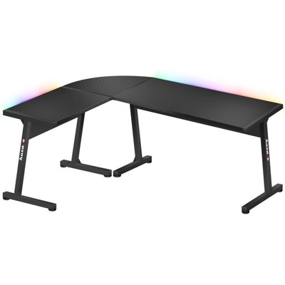 Huzaro Ъглово геймърско бюро huzaro hero 6.0 rgb, 147/112/74 см - Черно (hz-hero 6.0 rgb)